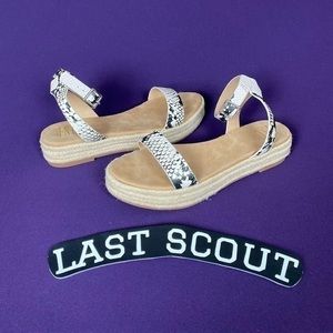 Inc Valetta Platform Snakeskin Espadrilles Sz 10